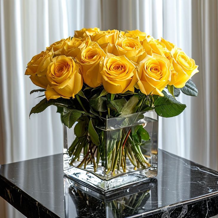 Bouquet de roses jaunes