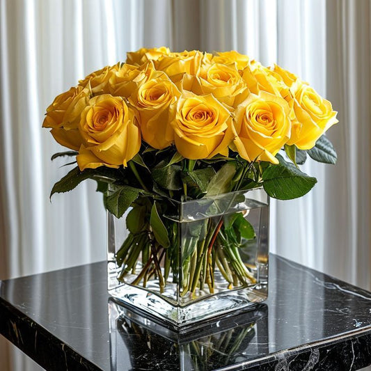 Bouquet de roses jaunes