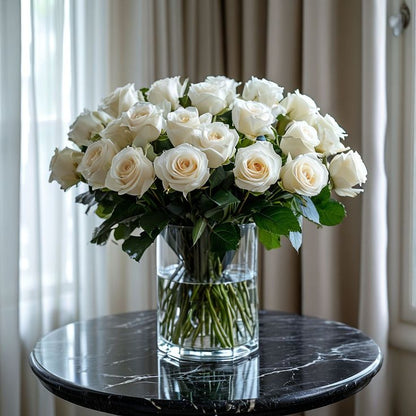 Bouquet de roses blanches - Livraison de fleurs à Lausanne - Florgan