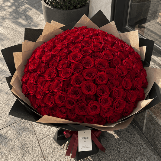 Bouquet de Roses Rouges – 100 Roses - Livraison de fleurs à Lausanne - Florgan