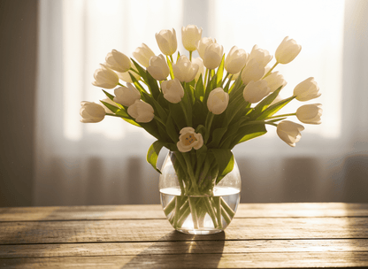 Bouquet de tulipes blanches - Livraison de fleurs à Lausanne - Florgan