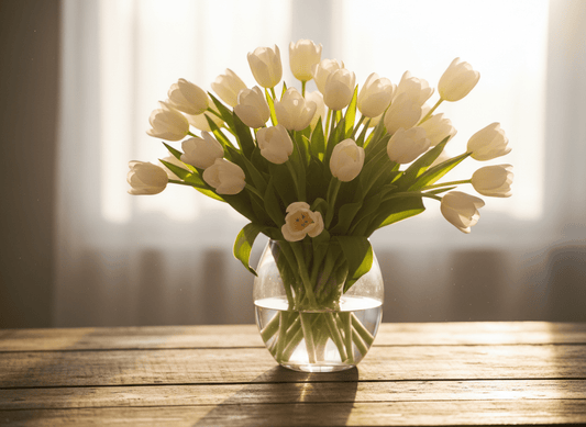 Bouquet de tulipes blanches - Livraison de fleurs à Lausanne - Florgan