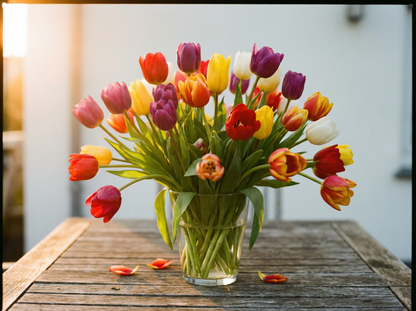 Bouquet de tulipes multicolores - Livraison de fleurs à Lausanne - Florgan