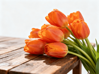 Bouquet de tulipes oranges - Livraison de fleurs à Lausanne - Florgan