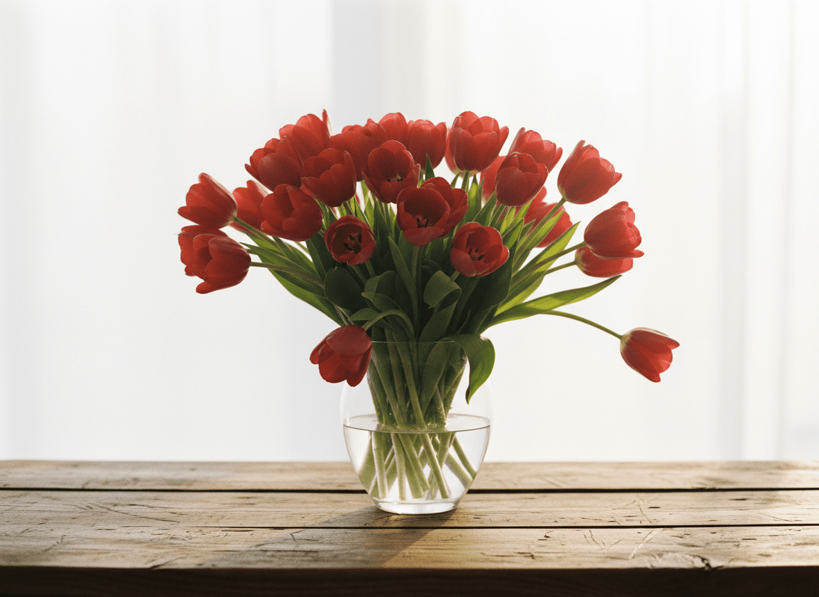 Bouquet de tulipes rouges - Livraison de fleurs à Lausanne - Florgan