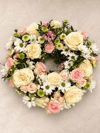 Couronne Douce Mémoire - Livraison de fleurs à Lausanne - Florgan