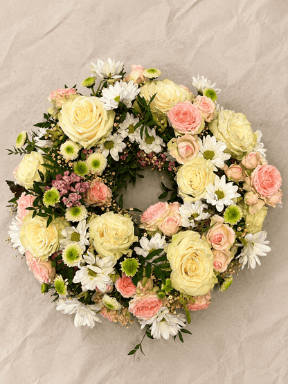 Couronne Douce Mémoire - Livraison de fleurs à Lausanne - Florgan