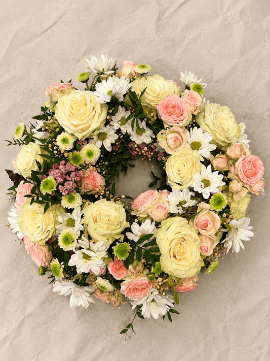 Couronne Douce Mémoire - Livraison de fleurs à Lausanne - Florgan